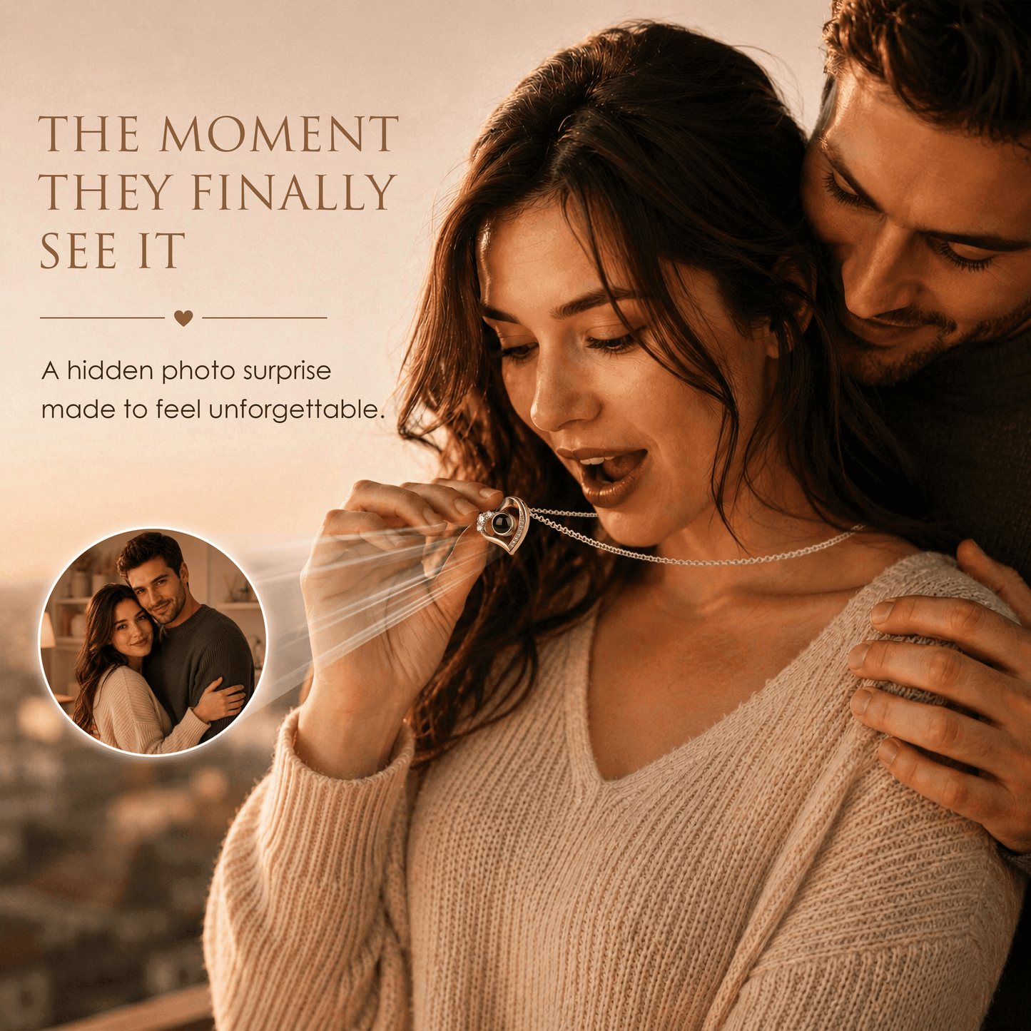 The Secret Close to Your Heart — Personalised Photo Projection Necklace