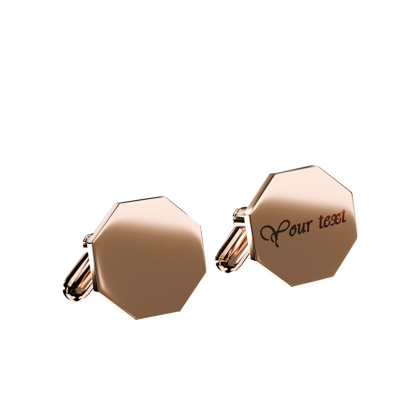 Custom Hexagon Cufflinks for Him – Sleek, Stylish & Personalised in 4 Luxe Finishes