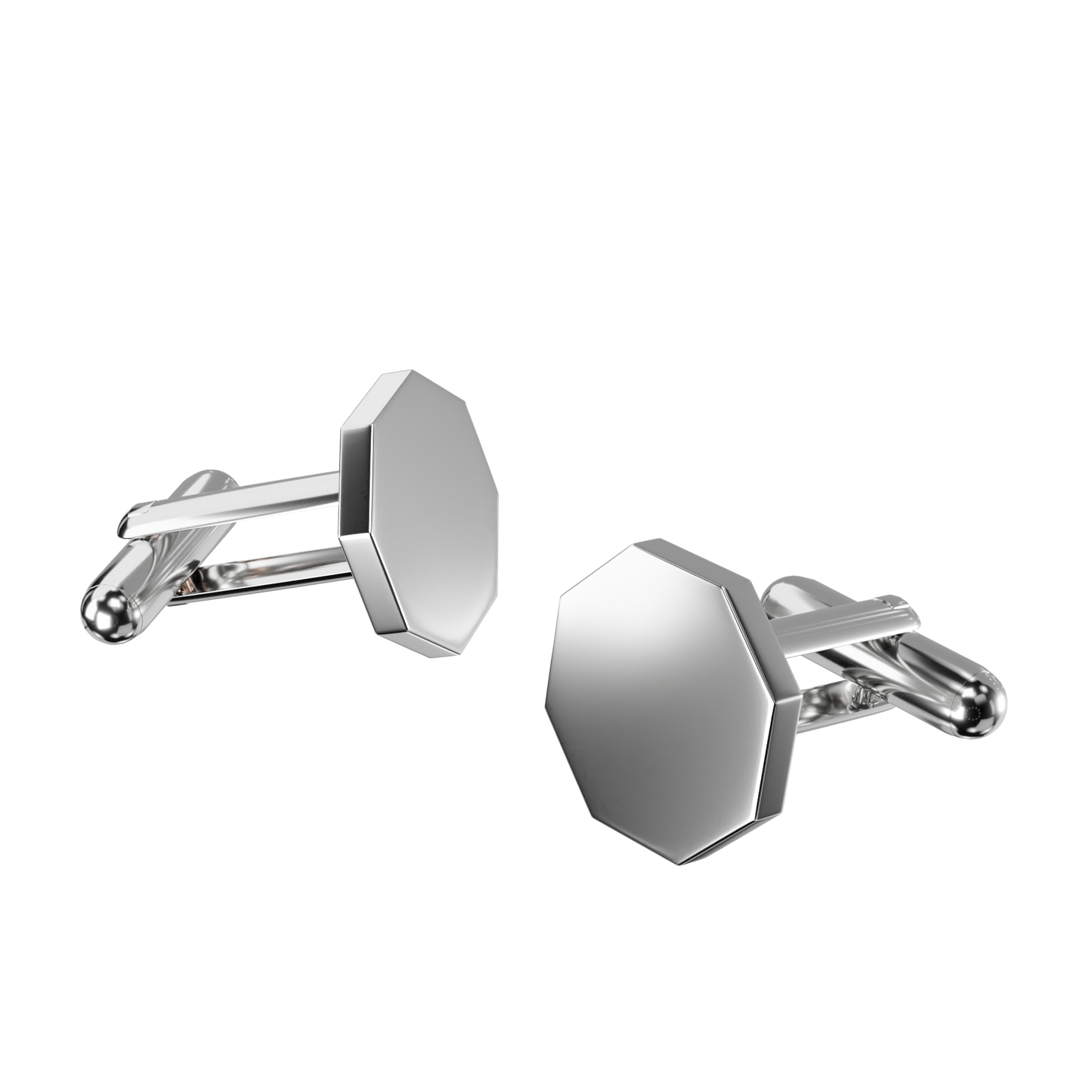 Custom Hexagon Cufflinks for Him – Sleek, Stylish & Personalised in 4 Luxe Finishes