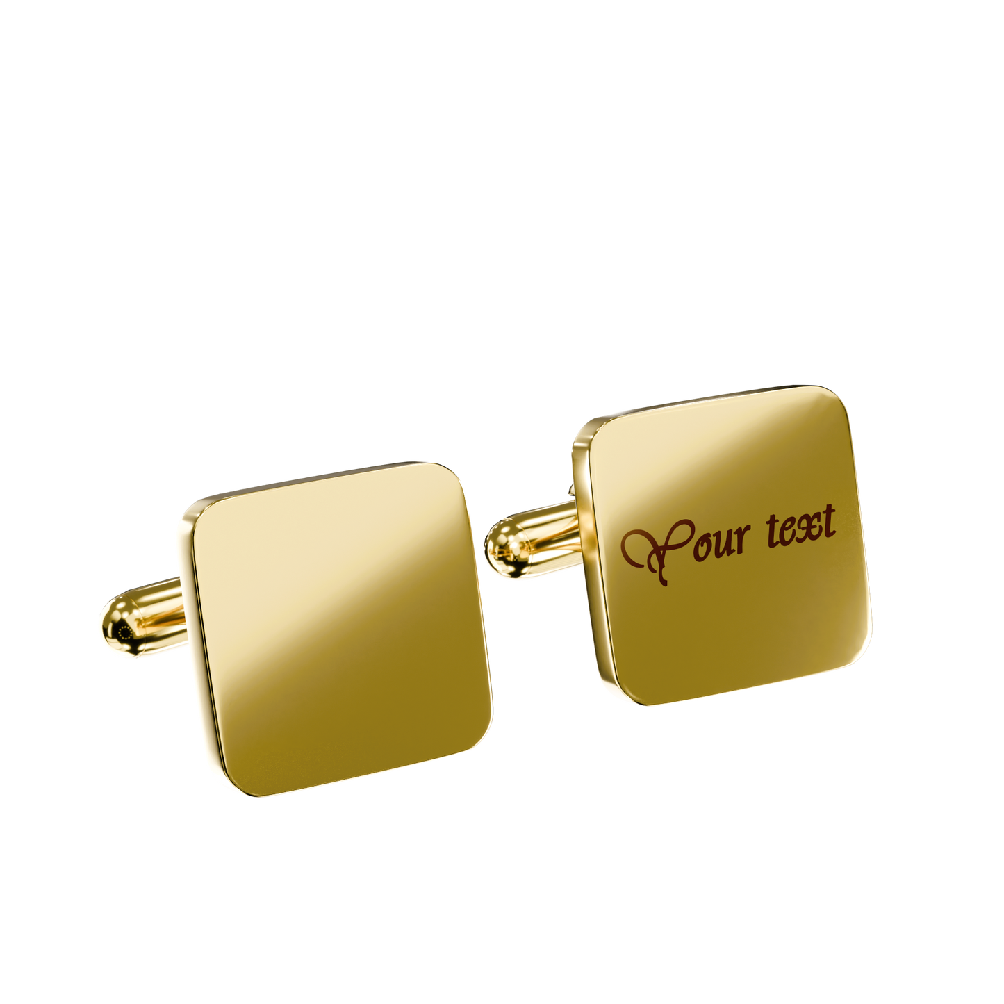 Personalised Square Cufflinks – Elegant Gift for Him in Silver, Gold, Black & Rose Gold