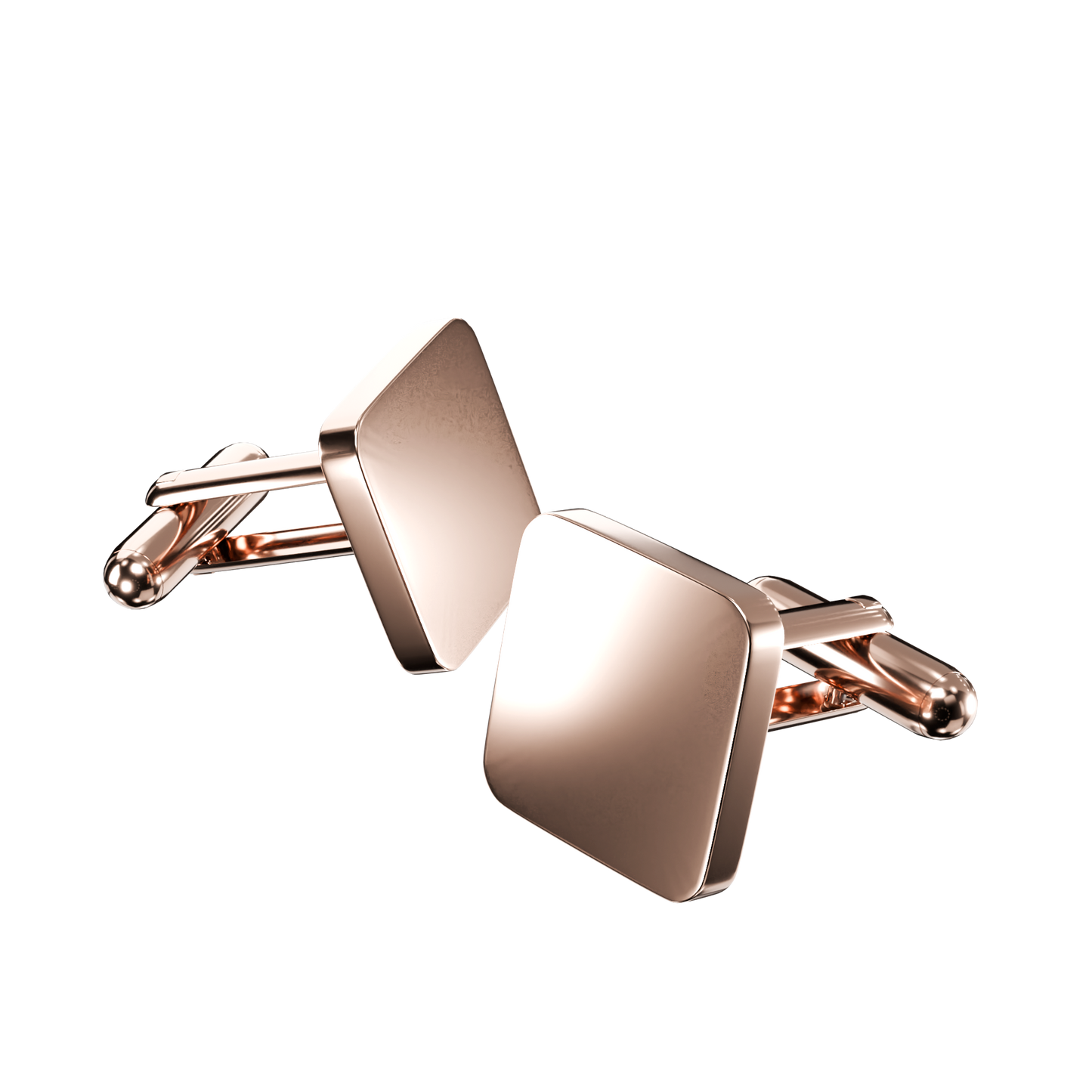 Personalised Square Cufflinks – Elegant Gift for Him in Silver, Gold, Black & Rose Gold