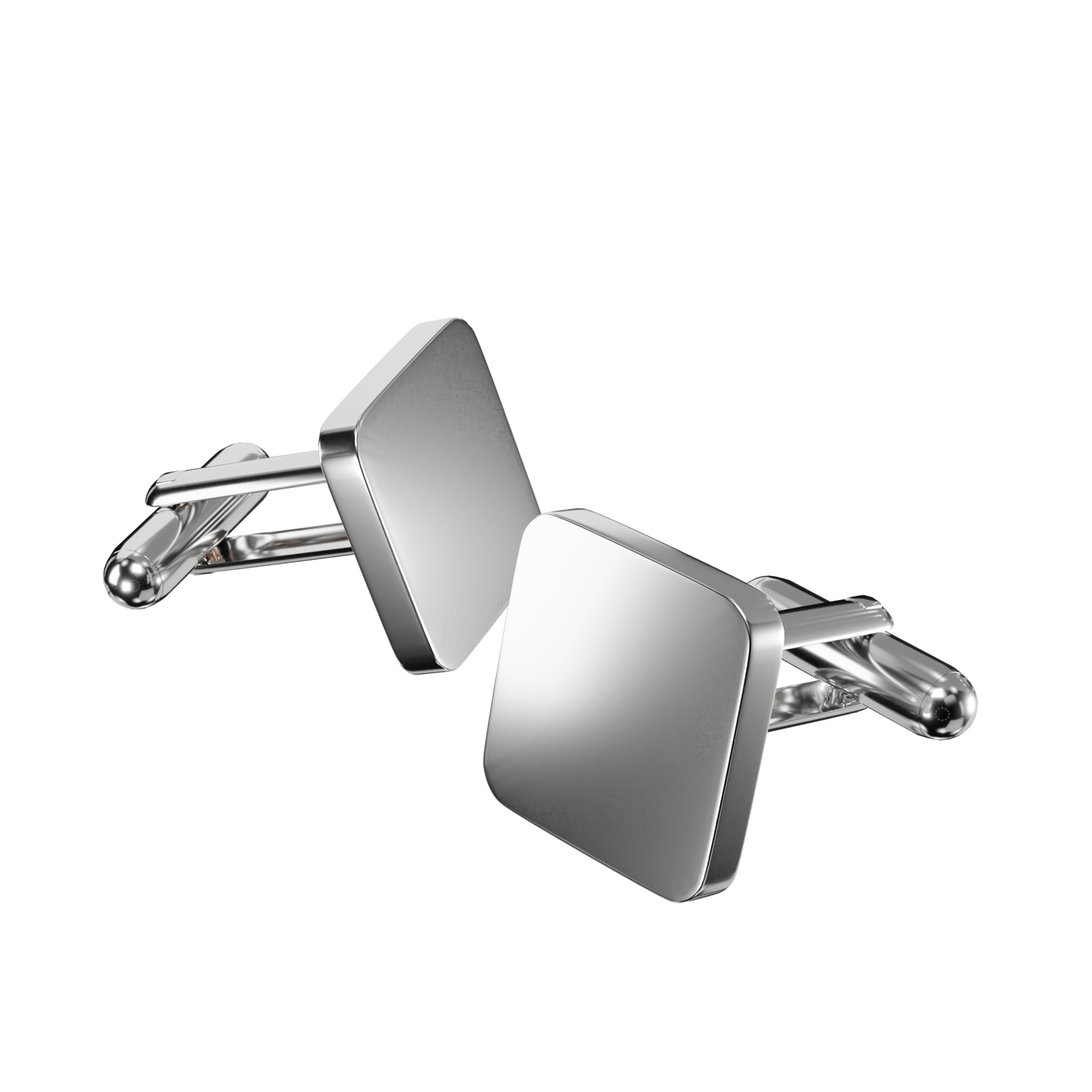 Personalised Square Cufflinks – Elegant Gift for Him in Silver, Gold, Black & Rose Gold
