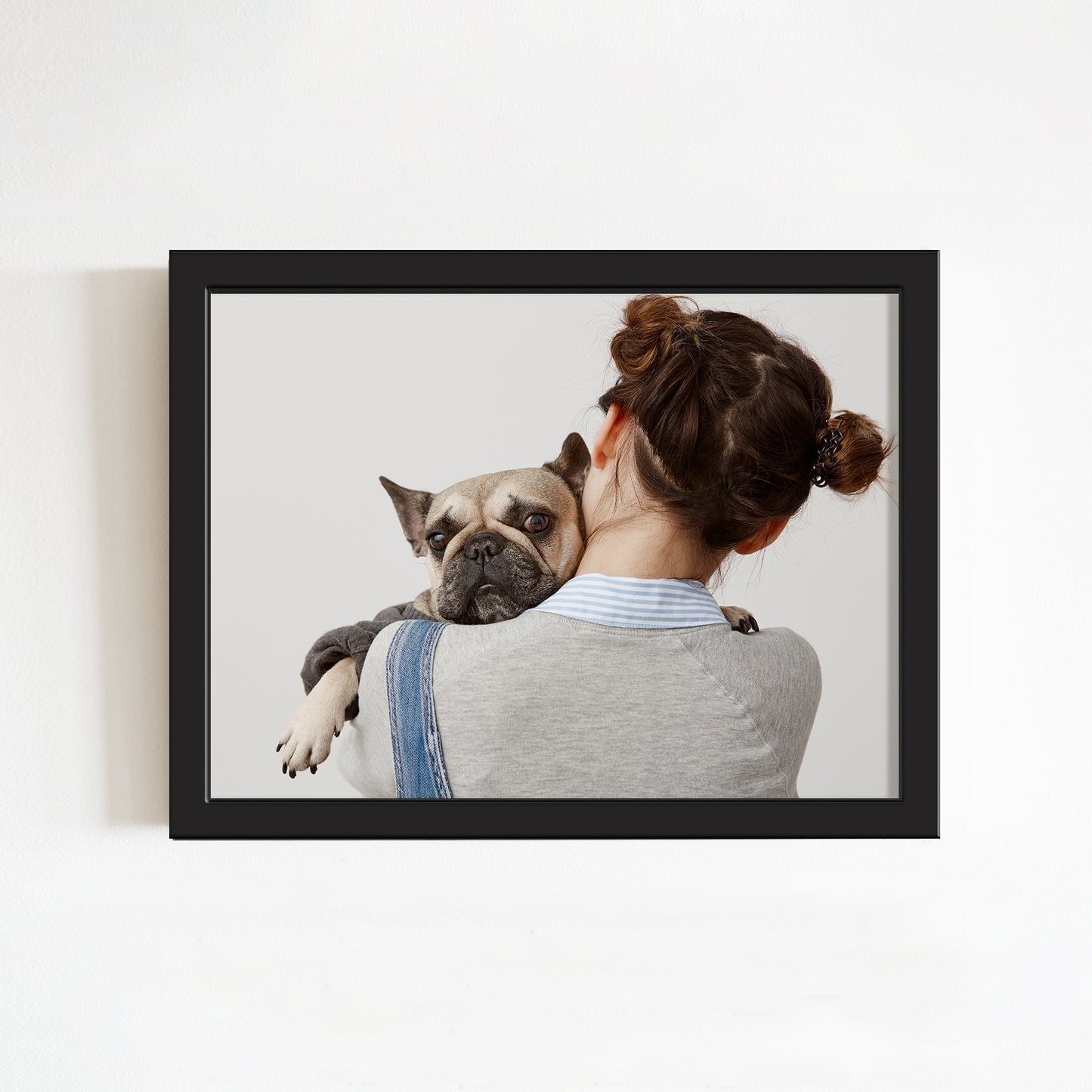 Premium personalised pet poster with your favorite pet’s image – Black framed wall art for pet lovers' home décor