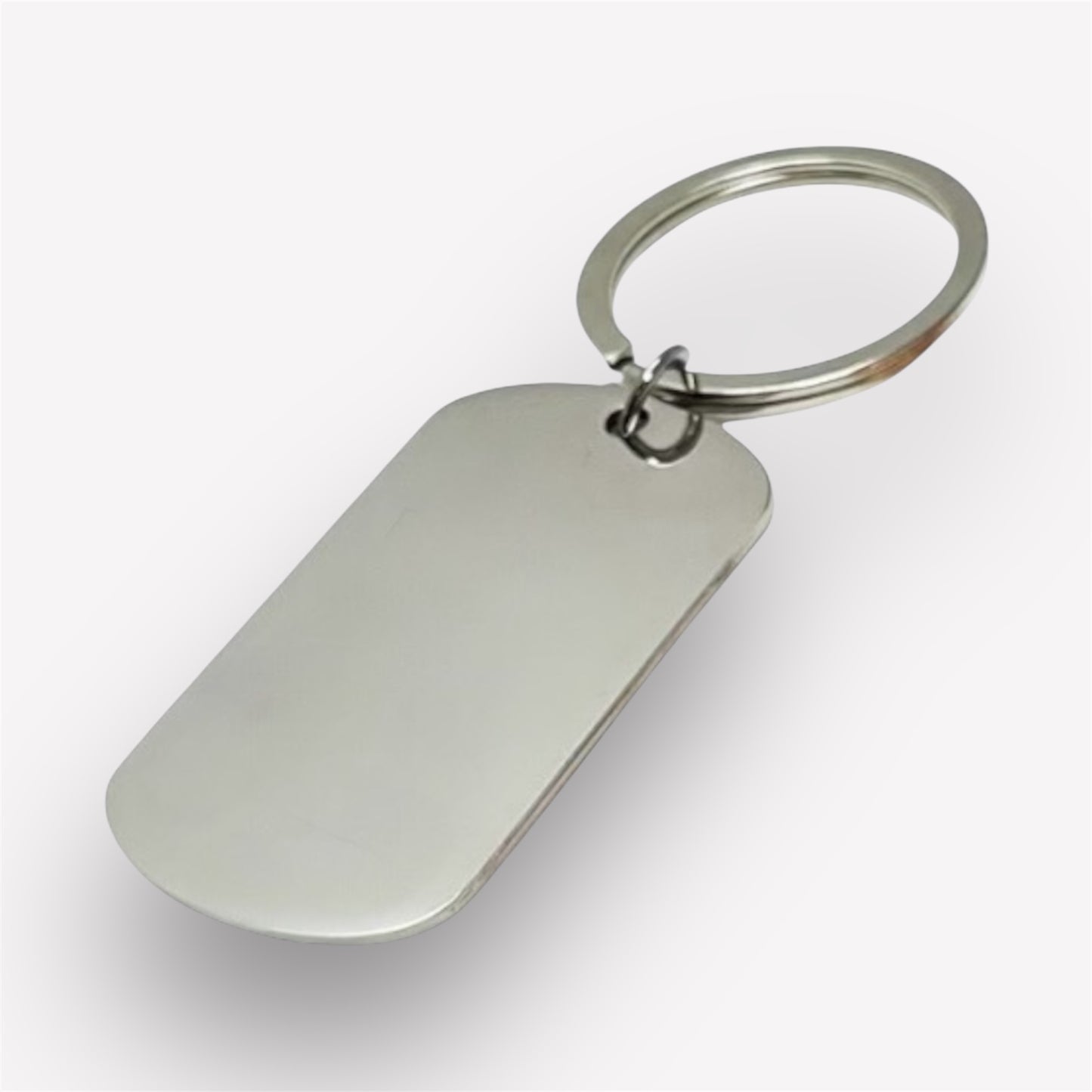 Silver oval keychain with engraved image and calendar β Customised keepsake with photo and date