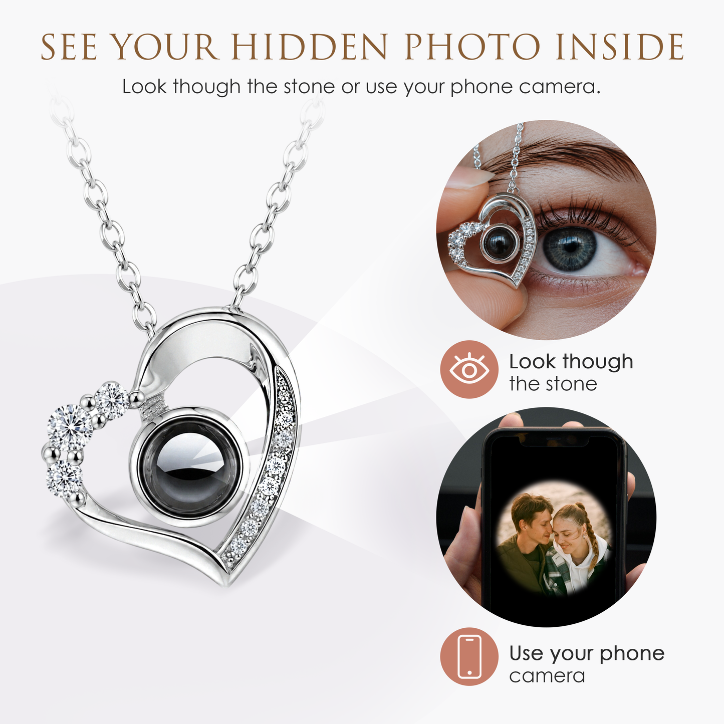 The Secret Close to Your Heart — Personalised Photo Projection Necklace