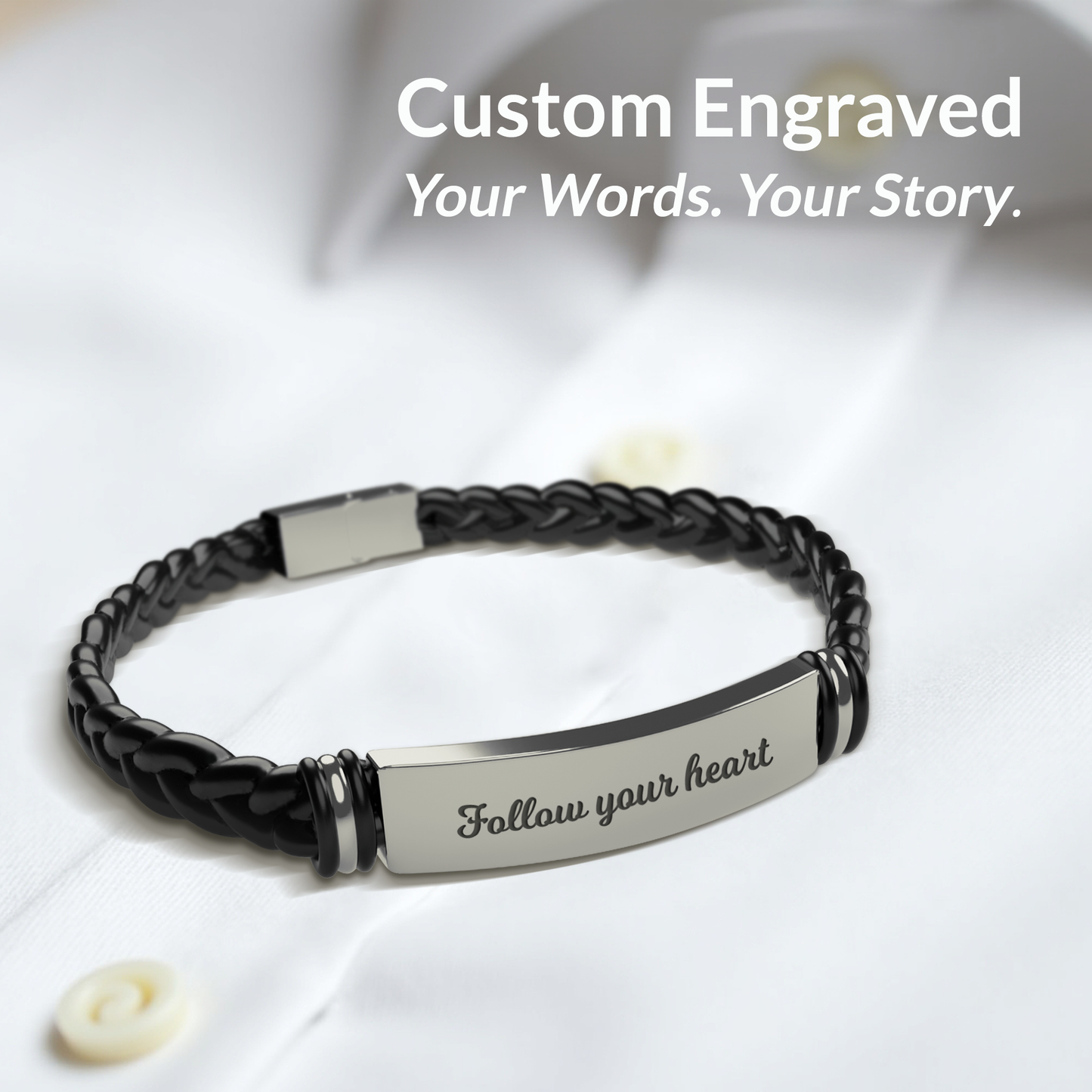 Personalised Bracelet with Custom Engraving
