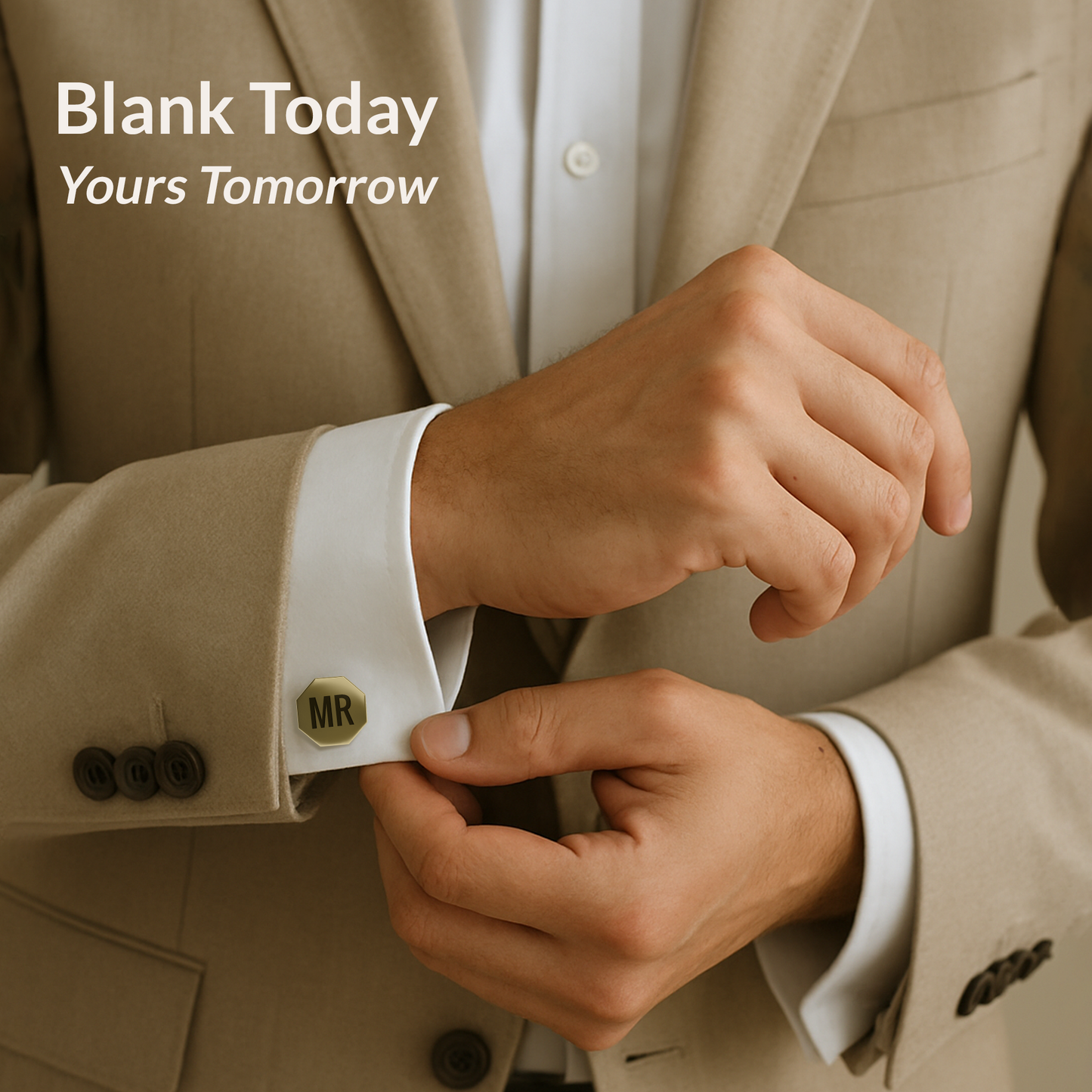 Custom Hexagon Cufflinks for Him – Sleek, Stylish & Personalised in 4 Luxe Finishes