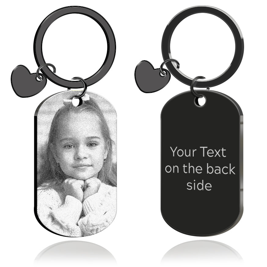 Personalised Keychain with Heart – Custom Engraving for a Special Touch