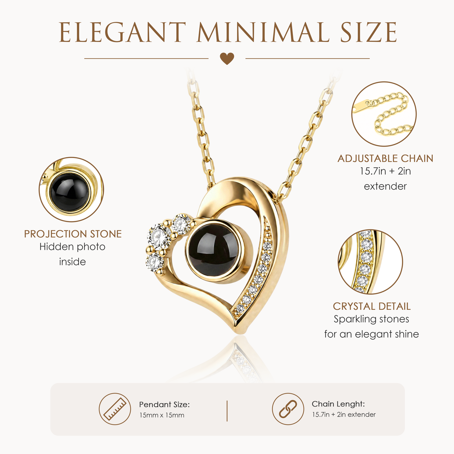 The Secret Close to Your Heart — Personalised Photo Projection Necklace