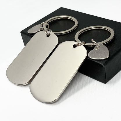 Personalised Keychain with Heart – Custom Engraving for a Special Touch