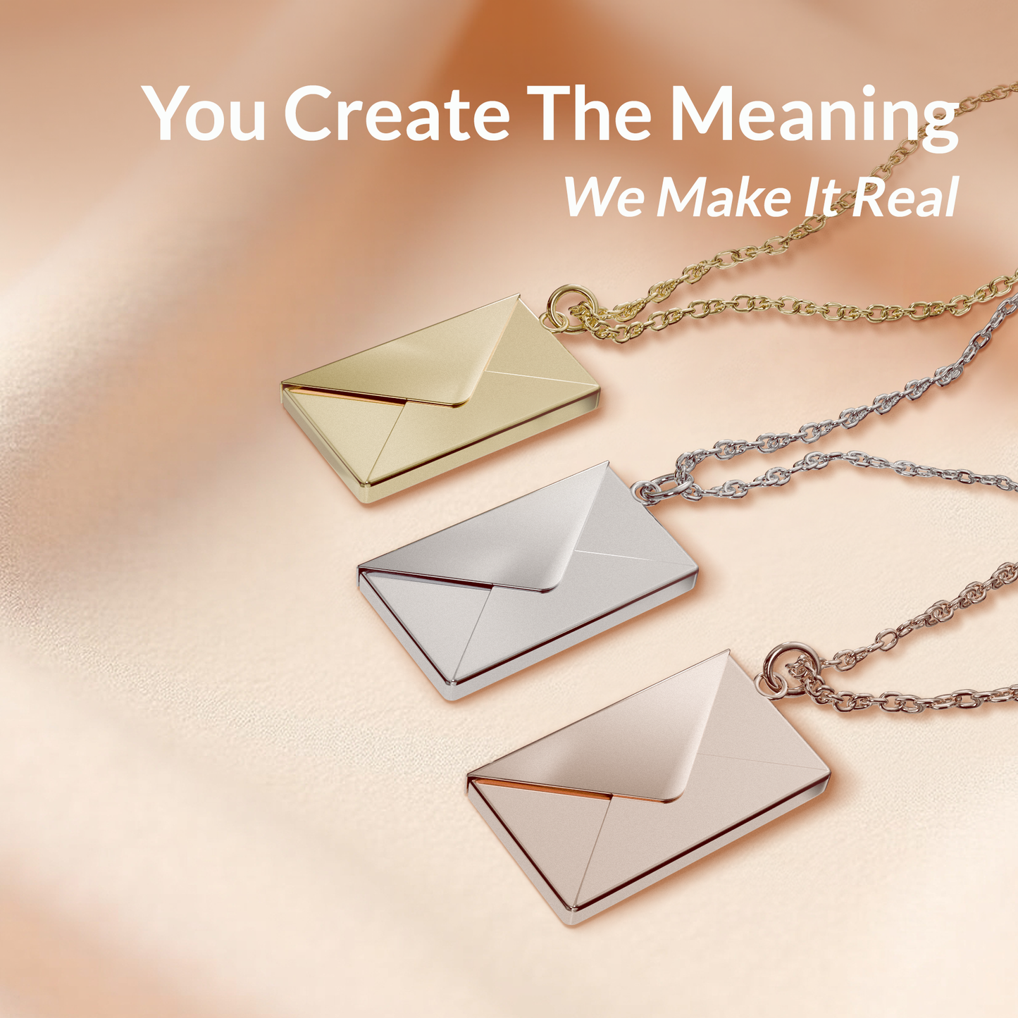 Delicate Envelope Necklace with Hidden Love Message