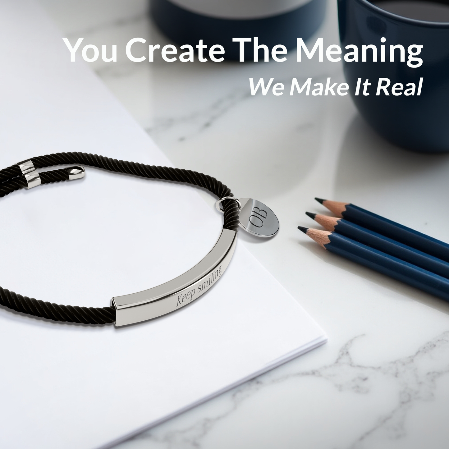 Her Story in Words – Custom Engraved Bracelet with Personal Message