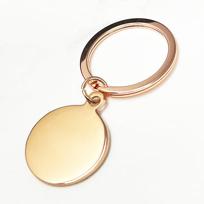 Custom Engraved Round Keychain - Personalised Gift