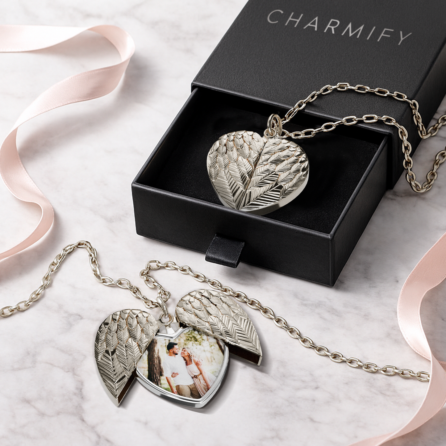 Love in Flight – Heart with Wings Necklace for Her