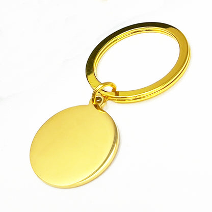 Custom Engraved Round Keychain - Personalised Gift