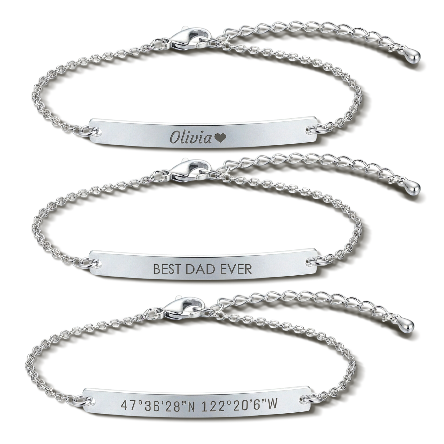Stories Written in Steel — Personalised Minimalist Bar Bracelet