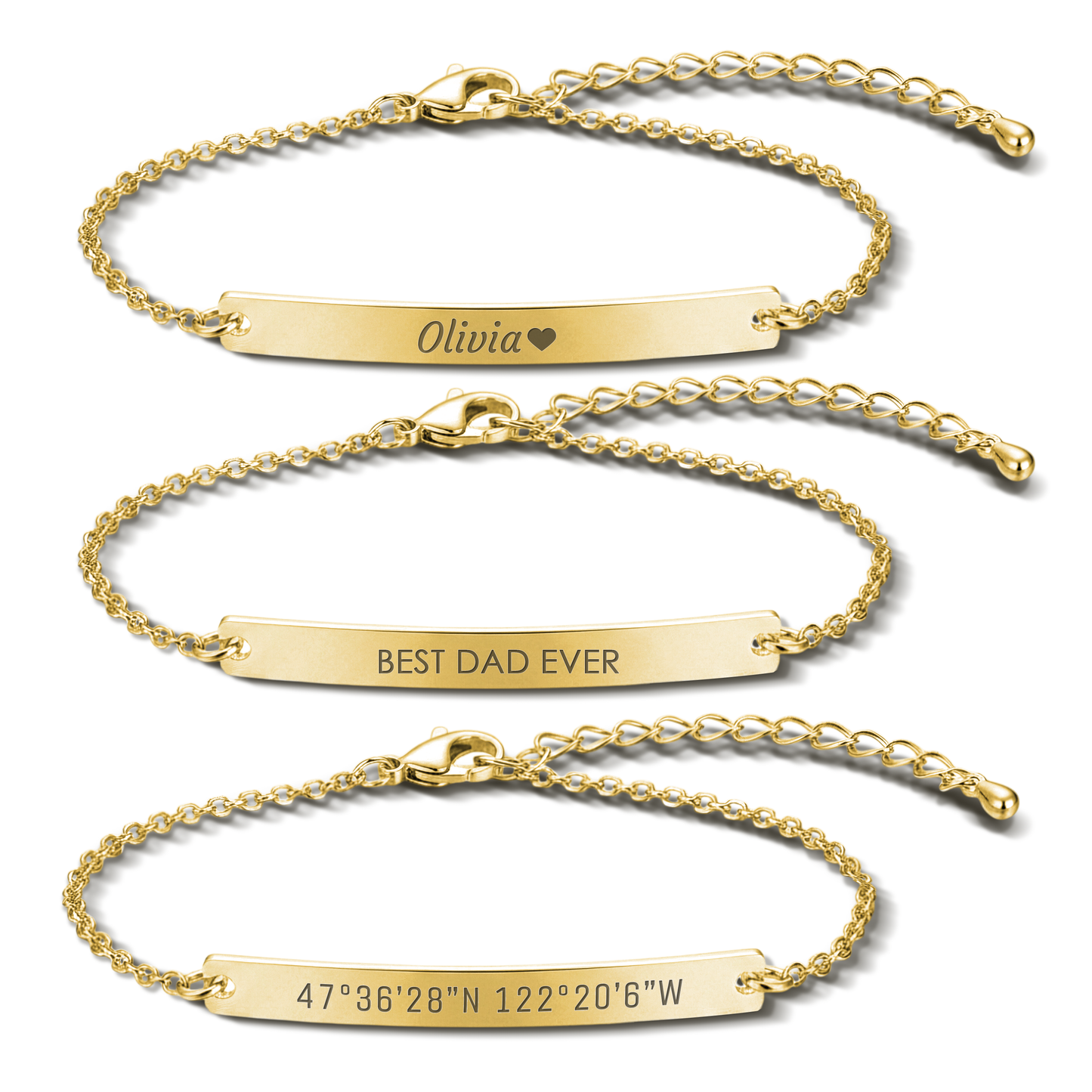 Stories Written in Steel — Personalised Minimalist Bar Bracelet