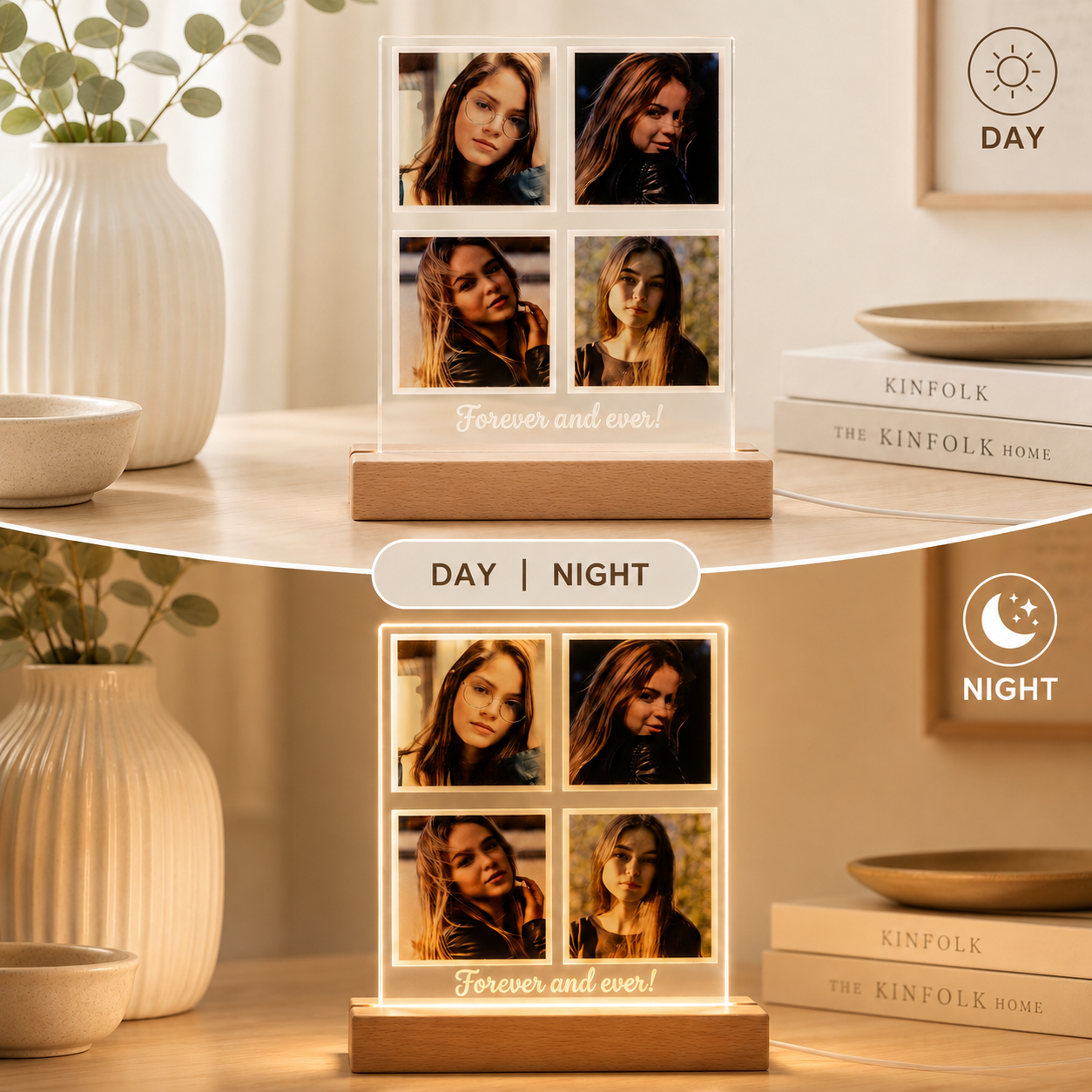 Personalised LED Photo Frame Night Light - Your Beautiful Story, Crafted to Glow Forever