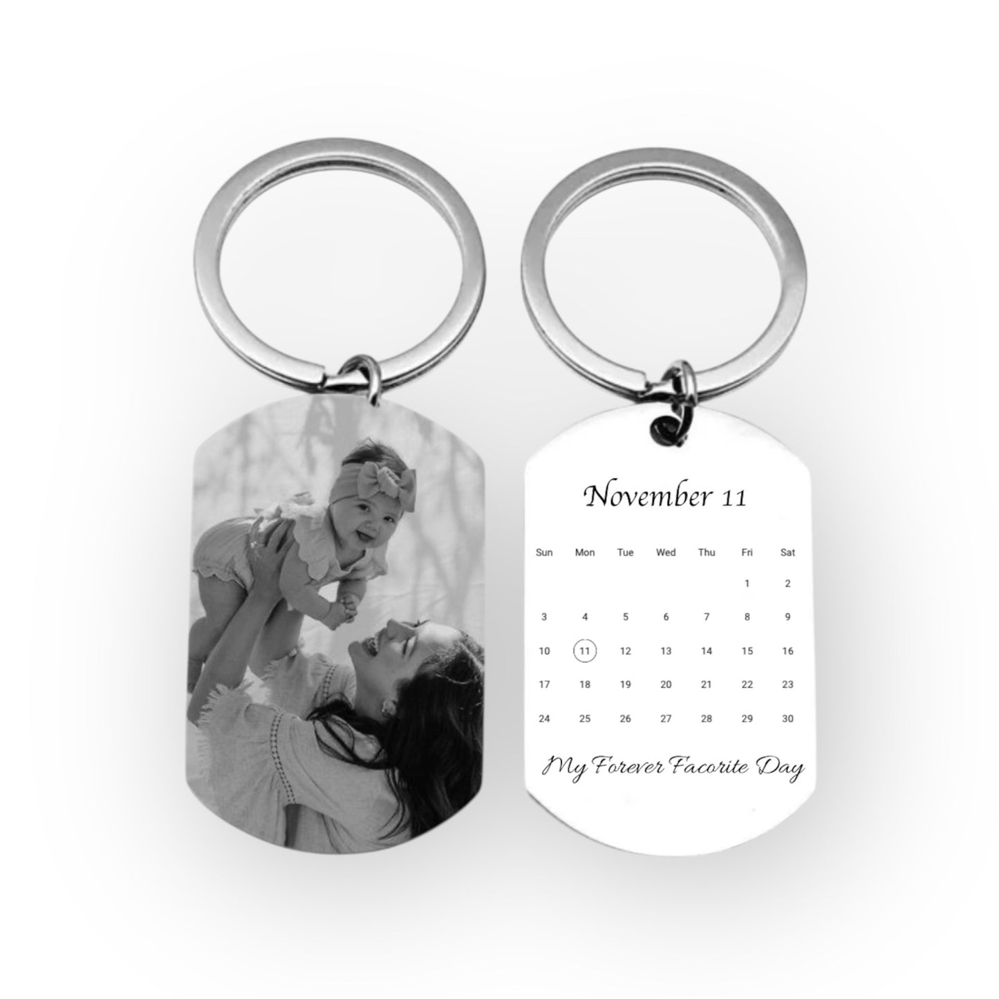 Personalised Photo & Calendar Keychain