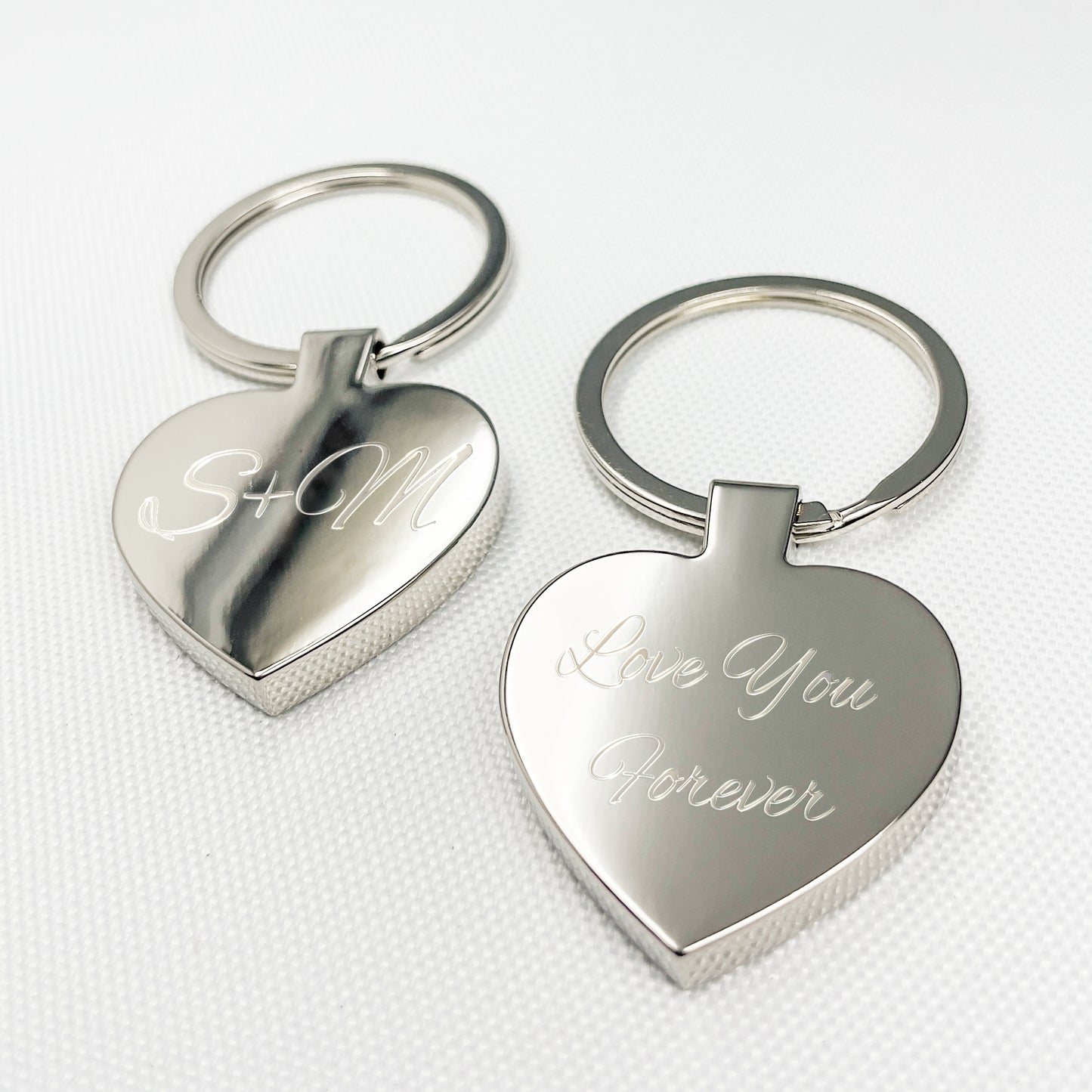 Charming Silver Heart Keychain