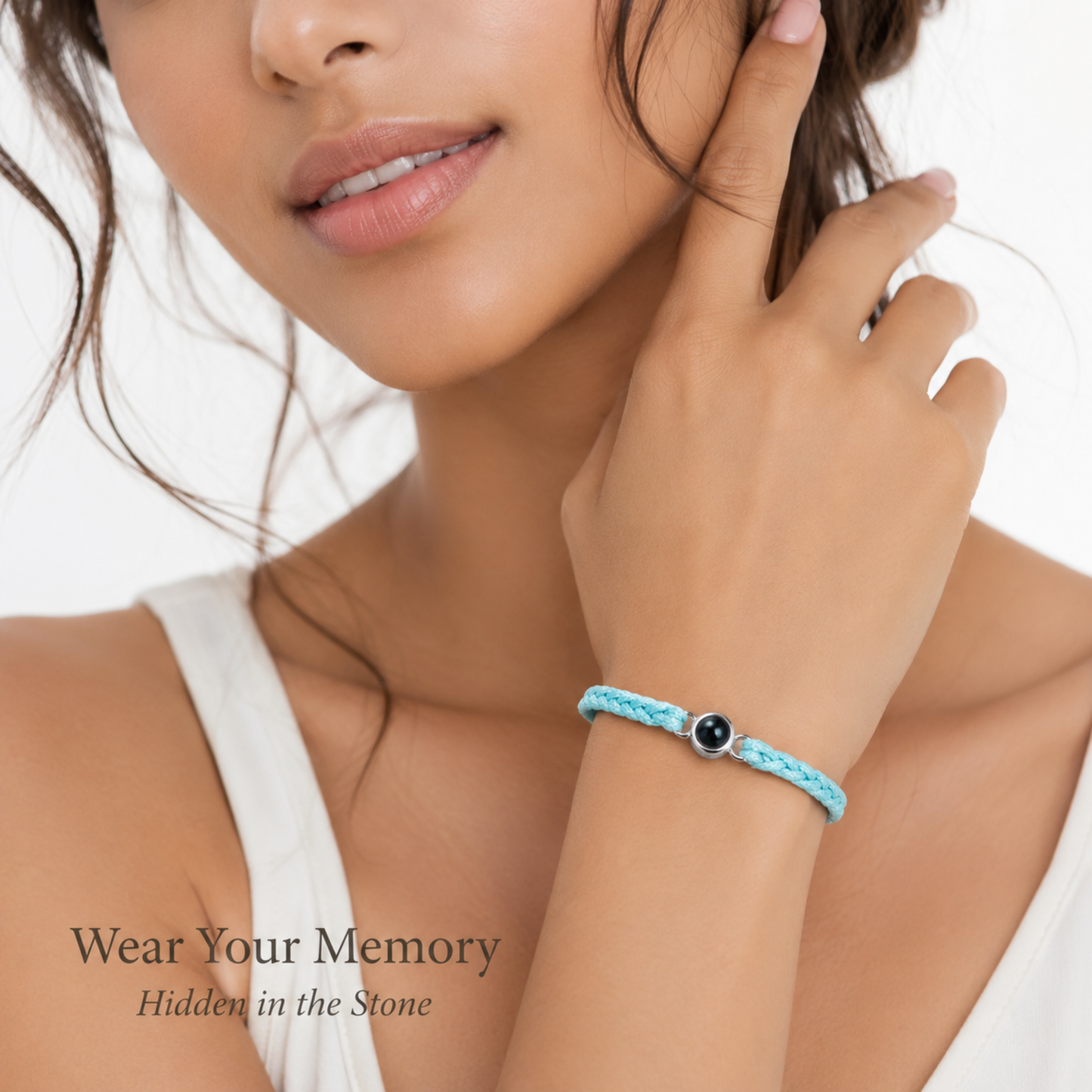 Minimalist Braided Cord Photo Projection Bracelet