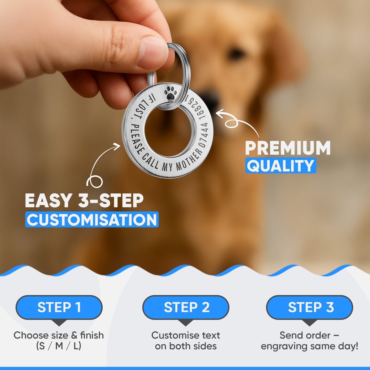 Premium Personalised ID Tags, Built for Their Everyday Adventures