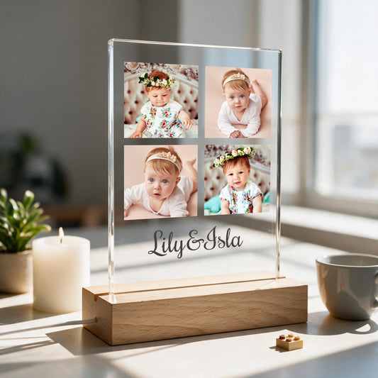Personalised LED Photo Frame Night Light - Your Beautiful Story, Crafted to Glow Forever