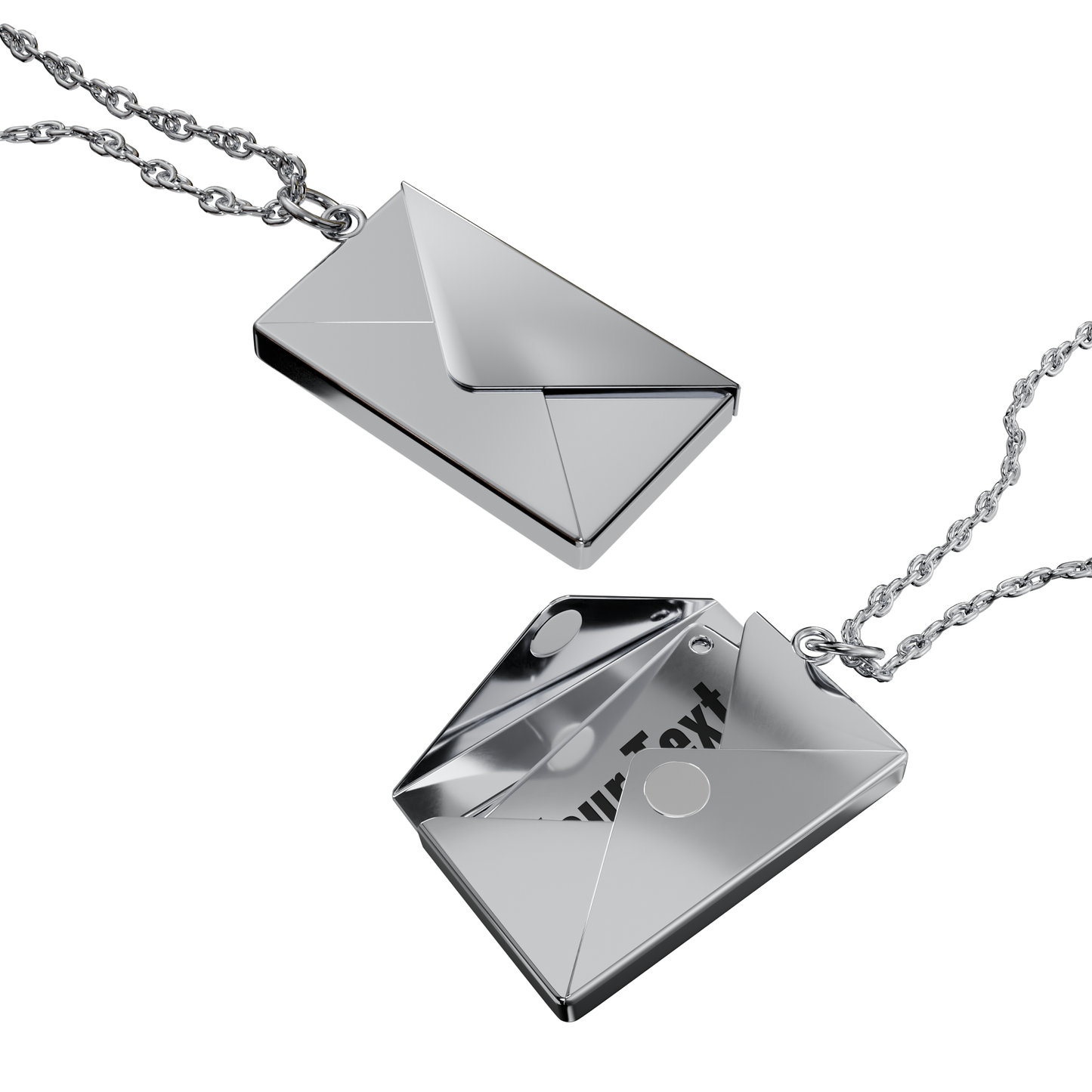 Delicate Envelope Necklace with Hidden Love Message