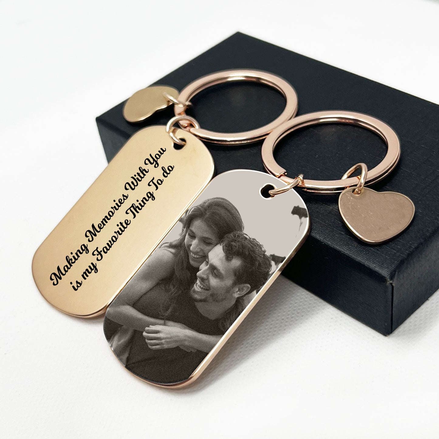 Personalised Keychain with Heart – Custom Engraving for a Special Touch