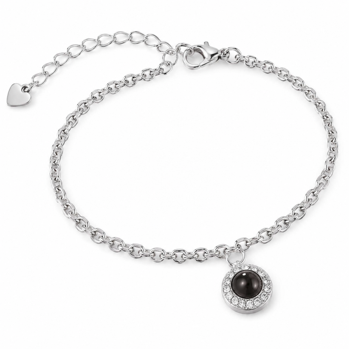 Elegant Zircon Halo Photo Projection Bracelet