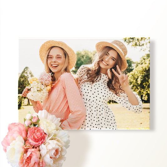 Unique personalised canvas for girl friends – Custom photo wall art capturing special moments and friendship